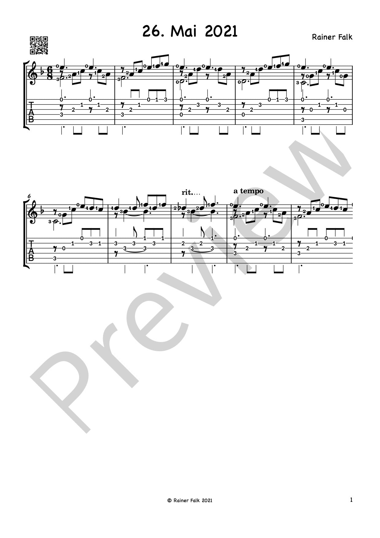 GUITAR DIARY - MAY 2021 incl. Audio files