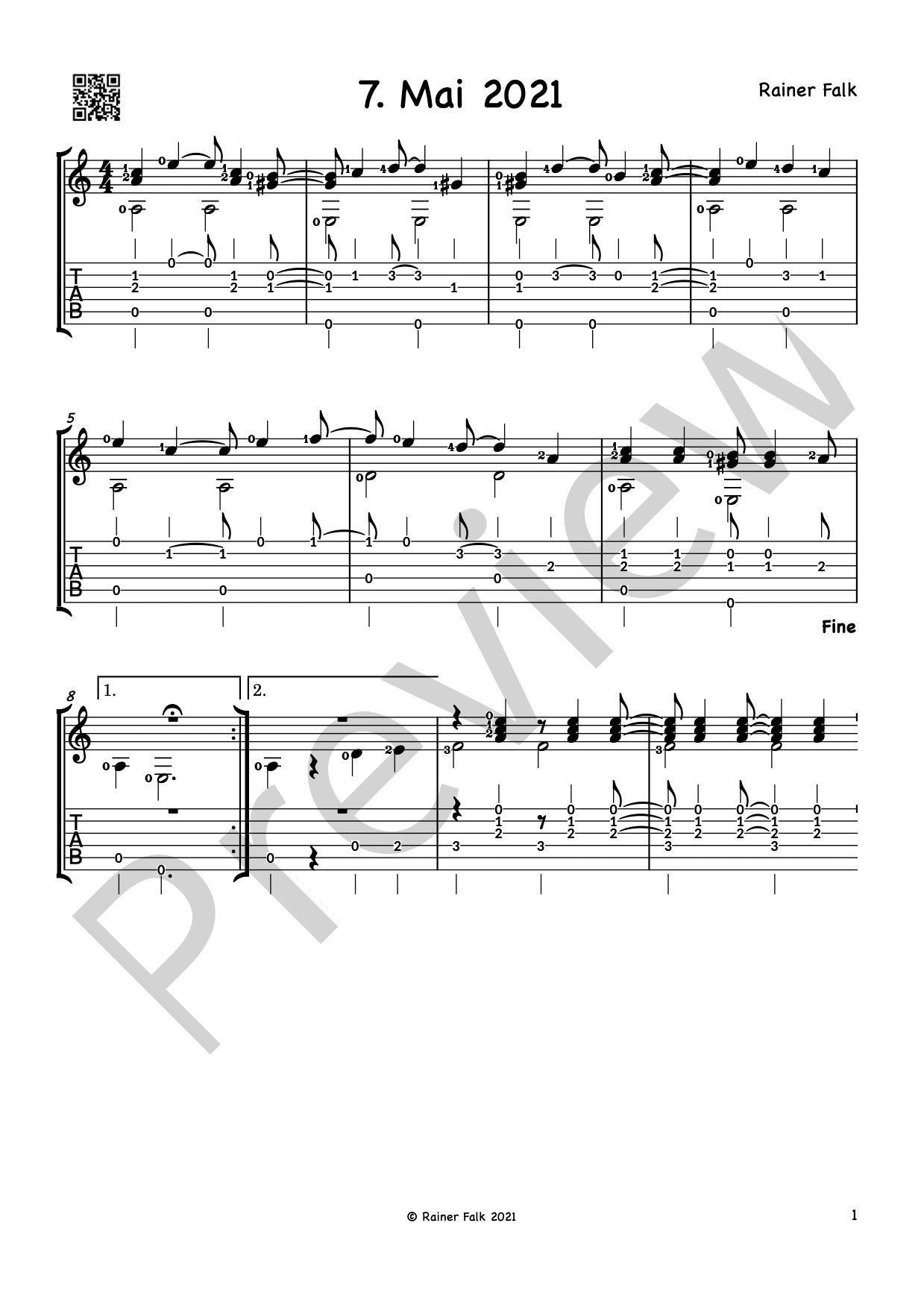 GUITAR DIARY - MAY 2021 incl. Audio files