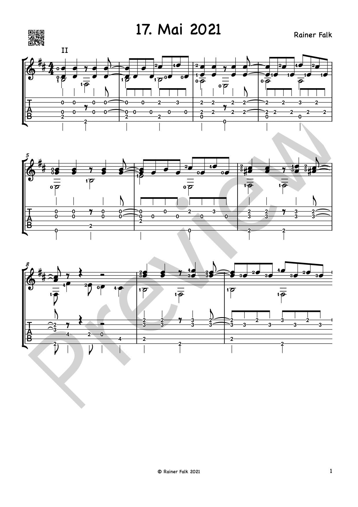 GUITAR DIARY - MAY 2021 incl. Audio files
